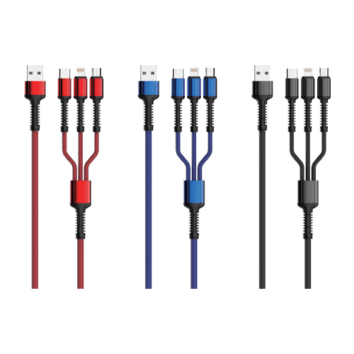 1.2M / 3.4A / 3 in 1 Ultra Strong Data Cable