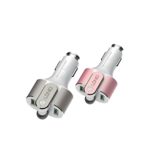 2 in 1 Dual USB Car Charger With Single Bluetooth Earbud