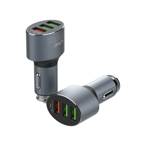 3 USB (1 QC3.0 & 2 Auto-ID) Car Charger