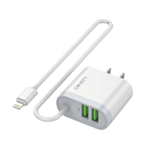 Smart Charger With Built-in Cable Dual USB